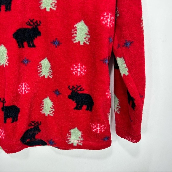 UGLY CHRISTMAS SWEATER 1/4 zip cabin woodlands sweater N13 - Picture 2 of 5